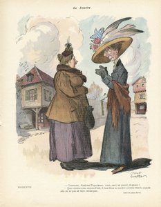 Illustration de Léonce Burret (1865-1915) dans Le Sourire, no. 19, 08/05/13 - Mode, Chapeau