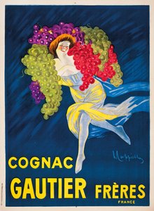 Affiche publicitaire pour le cognac Gautier Frères, 1907