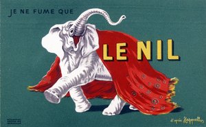 Je ne fume que le Nil. Affiche publicitaire pour cigarettes "Le Nil" par Leonetto Cappiello (1875-1942). sd. 20e siècle