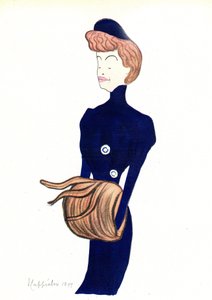 Portrait de la comédienne Gabrielle Reyu dite Rejane (1856-1920) Caricature de Leonetto Cappiello (1875-1942) 1903