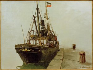 Vapeur sifflant avec voiles auxiliaires Rostock Directeur A