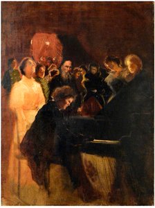 Léon Tolstoï au concert donné par Anton Rubinstein - Leonid Osipovic Pasternak