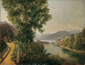 Vue de la Traun près de Gmunden sur le lac Traunsee