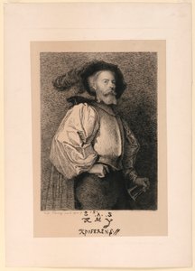Autoportrait en cavalier - Leopold Flameng