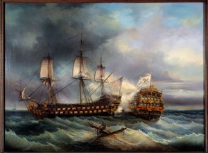 Bataille navale entre Anglais et Français