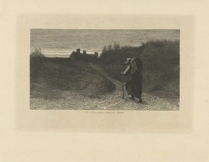 Promeneur dans un paysage de dunes - Leopold Lowenstam