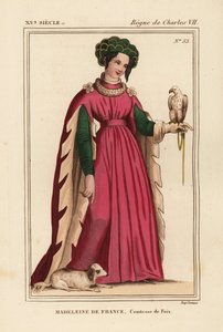 Madeleine de France, comtesse de Foix, fille du roi Charles VII de France - Leopold Massard