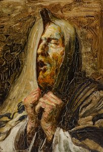 Hear O Israel (huile sur carton) - Leopold Pilichowski