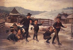 Enfants patinant