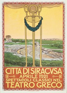 Affiche publicitaire pour la saison théâtrale dans l