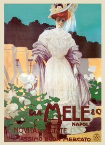 Personnes de statut faisant leurs achats chez Mele - Leopoldo Metlicovitz