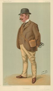 M. Alfred Edward Thomas Watson, The Badminton, 14 janvier 1897, caricature de Vanity Fair