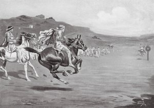 Cavaliers grecs lançant le javelot - Leslie Mosley