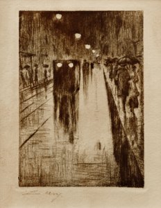 Rue de Leipzig sous la pluie - Lesser Ury