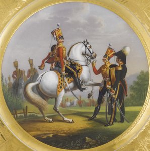 Officier en chef et sous-officier du régiment des hussards de la garde, 1829 - Lev Alexandrovich Belousov