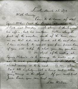 Lettre de Lew Wallace à W. H. Bonney, 15 mars 1879 - Lew Wallace