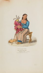TA-MA-KAKE-TOKE ou la femme qui a parlé la première ; une femme Chippeway (en deuil), tiré du Portfolio autochtone