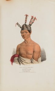 WAA-KAUN-SEE-KAA ou le serpent à sonnettes ; un chef Winnebago, extrait du Portfolio autochtone - Lewis, James Otto