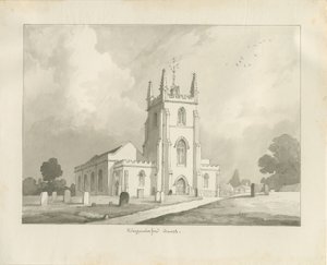 Église de Kingswinford : dessin à la sépia, 1837