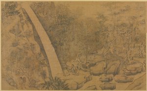 Habitation dans les montagnes du Longmian Dragon Endormi, 1100-1200 - Li Gonglin