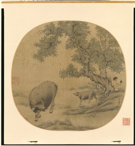 Homme, buffle et veau, 1205 ou 1265