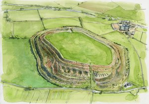 Old Oswestry (aquarelle sur papier) - Liam Wales