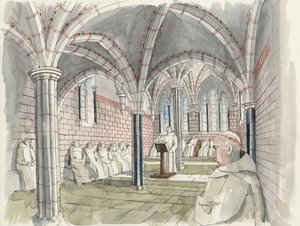 Reconstruction de la salle capitulaire de l
