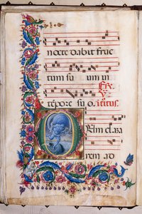 Bibliothèque Piccolomini : livre de chœur, cod. 20.5, ff. 36v avec « Éole »