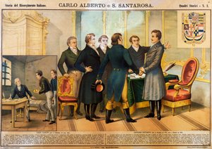 Carlo Alberto prêtant serment à la Constitution, 14 mars - Unbekannt Unbekannt