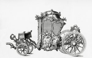 Conception pour un carrosse rococo, gravure