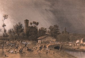 Première division de la brigade Regina attaquant le pont de Montreoli, Palestro, Lombardie - Unbekannt Unbekannt