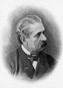 Portrait de Paolo Ferrari (1822-1889), dramaturge et écrivain italien, gravure