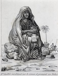 René Caillié (1799-1838), explorateur vêtu de vêtements arabes, méditant sur le Coran - Unbekannt Unbekannt