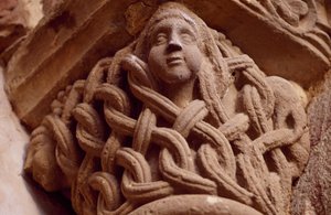Espagne, Navarre, Monastère du Saint-Sauveur de Leyre, Porta Speciosa, Chapiteau décoré - Unbekannt Unbekannt