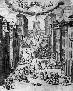 La peste à Milan en 1630 (gravure) - Unbekannt Unbekannt