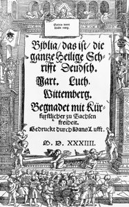 Page de titre de la Bible de Martin Luther