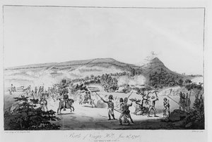 La bataille de Vinegar Hill, 21 juin 1798, gravée par Henry Brocas - Lieutenant Carey