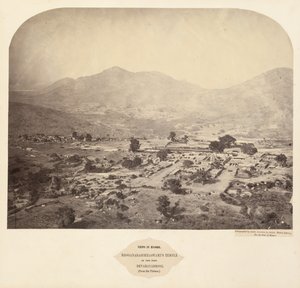 Vues de Mysore : Temple de Bhoganarasimhaswami, dans le fort, Devarayadroog (depuis le plateau)