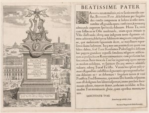 Frontispice de "Prospectus Locurum Urbis Romae Insign[ium]"
