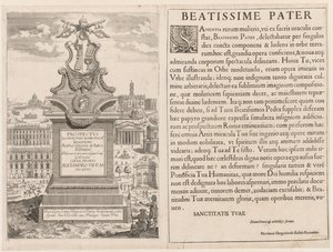 Frontispice du Prospectus Locurum Urbis Romae Insignium