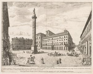 Piazza Colonna de "Prospectus Locurum Urbis Romae Insign[ium]"
