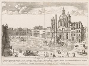 Piazza Navona de "Prospectus Locurum Urbis Romae Insign[ium]" - Lievin Cruyl