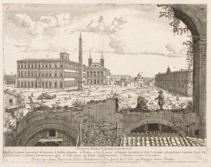 S. Giovanni in Laterano du Prospectus Locurum Urbis Romae Insignium, 1666 - Lievin Cruyl