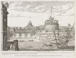 St. Angelo de Prospectus Locurum Urbis Romae Insignium, 1666 - Lievin Cruyl