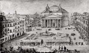 Vue du Panthéon, Rome, début des années 1670