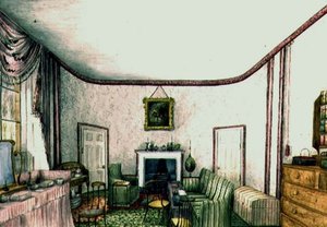 La chambre rose à Aynhoe