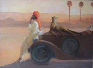 Guépard sur le capot