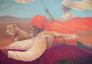 Maharaja, Garçon avec Parapluie et Guépard - Lincoln Seligman