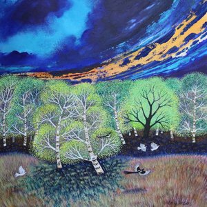 Ciel du soir, 2023 (acrylique sur toile) - Lisa Graa Jensen