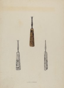 Marqueur de guide en cuir, vers 1937